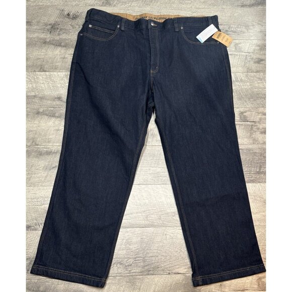 Duluth Jeans Mens 46x30 Blue Denim Relaxed Ballroom Cool Max‎ Flex Stretch NEW - Picture 1 of 7